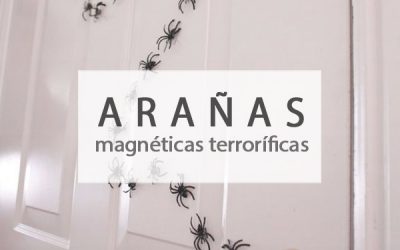 Arañas magnéticas para decorar en Halloween