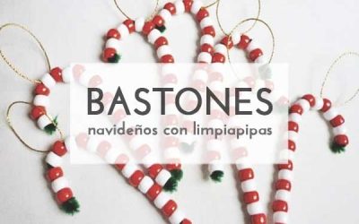 Bastones navideños diy con limpiapipas