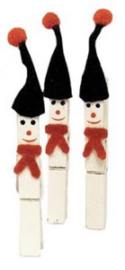 Muñeco de nieve DIY con pinzas