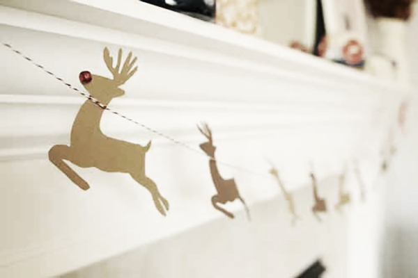 DIY guirnalda de navidad con renos
