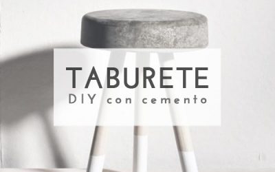Taburete DIY con cemento