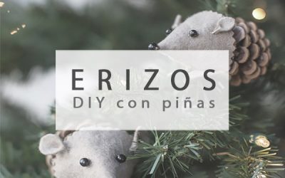 Erizos DIY con piñas